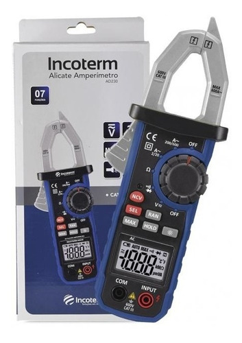 Alicate Amperimetro Digital Incoterm Ad230