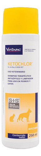 Shampoo Ketochlor Sis De Virbac Antiséptico Y Limpiador Fragancia Suave