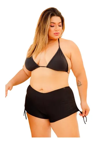 Sunqu ni Short Praia Avulso Calcinha Biqu ni Sa da Feminino