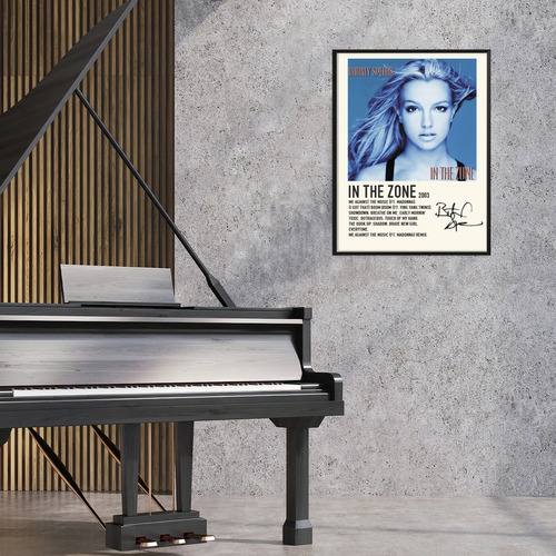 Poster Britney Spears Album Tracklist In The Zone 45x30