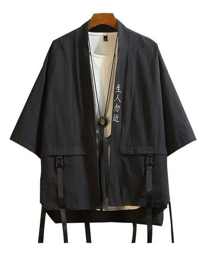 Chaqueta Kimono Bordada Japonesa Para Hombre Retro