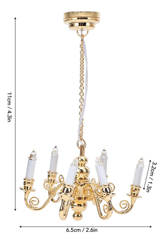 Lámpara Tipo Candelabro Con Forma De Casa De Muñecas, Tamaño