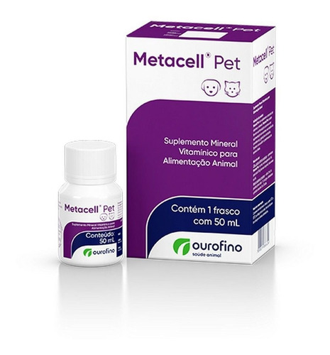 Metacell Pet Suplemento Mineral 50ml Ouro Fino
