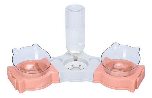 Nuevo Cuencos Triples For Gatos, Platos De Comida For Gatos
