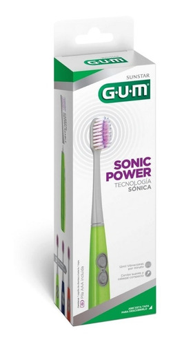 Gum Sonic Power Cepillo Electrico Con Pila Tecnologia Sonica