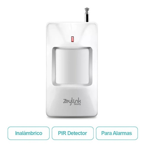 Sensor Movimiento Pir Inalambrico 433 Mhz Con Antena Alarma