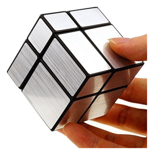 Espejo 2x2 Negro Con Espejo De Cubo Mágico