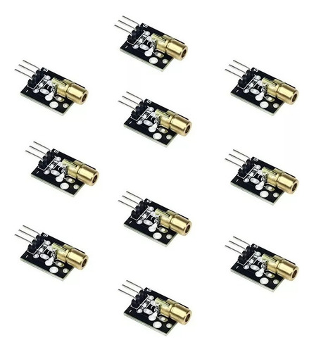 . 10 Piezas De Sensor Láser Módulo Ky-008 Arduino Raspberry