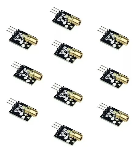 . 10 Piezas De Sensor Láser Módulo Ky-008 Arduino Raspberry