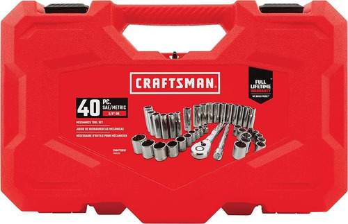 Juego De Herramientas Mecánicas 40 Piezas Craftsmancmmt12018