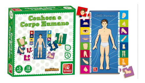 Imagem 2 de 3 de Conheça O Corpo Humano Brincadeira De Criança 18 Peças