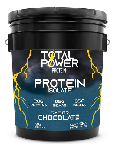 Proteína Isolate Hidrolizada Total Power 5kg Varios Sabores Chocolate