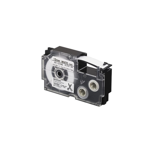 Imagen 2 de 5 de Cinta Para Rotulador Casio Xr-12vwe 12mmx3.5m Negro/blanco