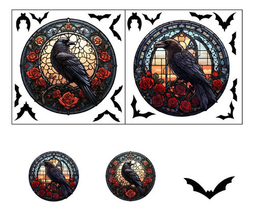 Adhesivo En Forma De X Para Ventana, Decoración De Halloween