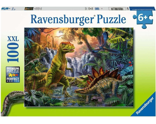 Rompecabezas Ravensburger Oasis De Dinosaurios 100 Pz Xxl