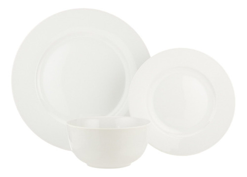 Set Vajilla Amazon Basics 18 Piezas Blancas