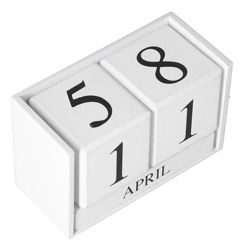 Calendario Perpetuo De Madera Elegante Práctico Retro Moda