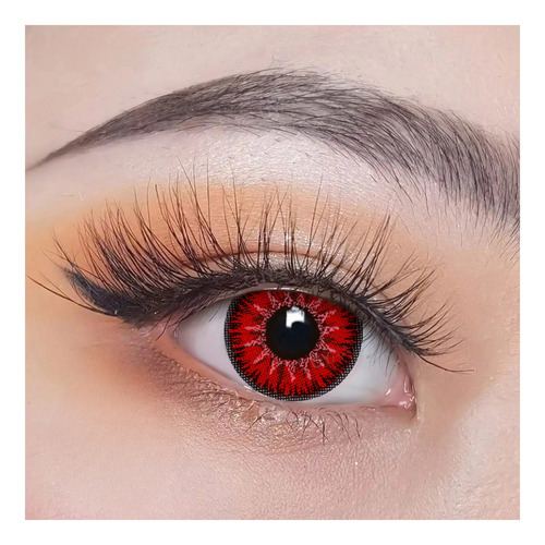 Lentes De Contacto Vka Bio Essence Colores 1 Año Color Rojo