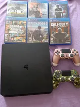 Comprar Ps4 Slim De 500gb Con Caja Y 6 Juegos