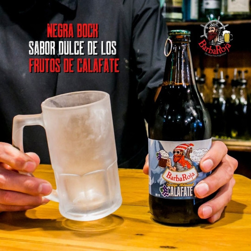 Imagen 3 de 10 de Cerveza Barba Roja Calafate 500ml. Negra Con Frutos
