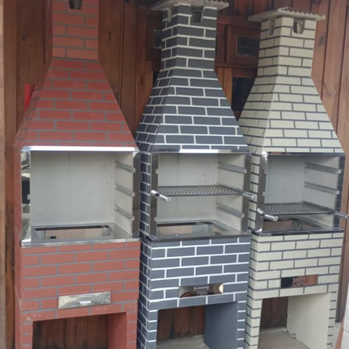 Churrasqueira Pré Moldada 520 Tijolinho Vermelha Cerâmica