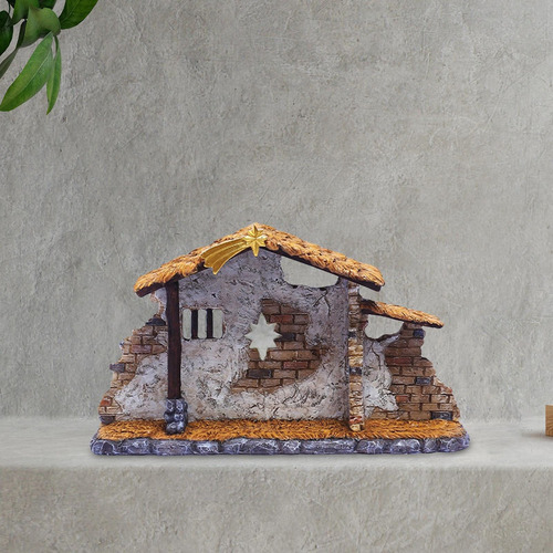 . Figura De Resina For Adorno De Cobertizo De La Natividad