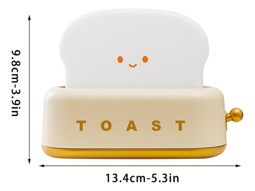 Candeeiro De Mesa Bread Machine Night Usb Charging Dimming L