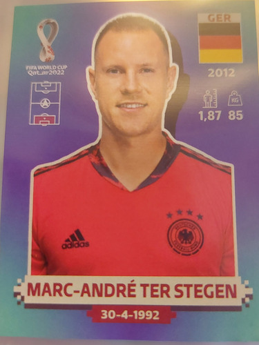 Lamina Album Mundial Qatar 2022 Marc Andre Ter Stegen