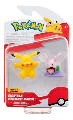 Figuras Pokemon Pack De Pelea Pikachu + Goomy Jazwares