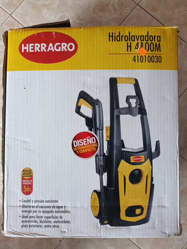 Hidrolavadora Eléctrica Herragro De 1400 W Color Negro 110v