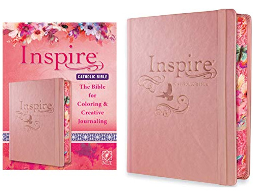 Book : Tyndale Nlt Inspire Catholic Bible (hardcover, Rose.