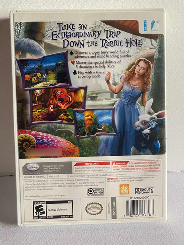 Videojuego Alicia En El País De Las Maravillas Nintendo Wii