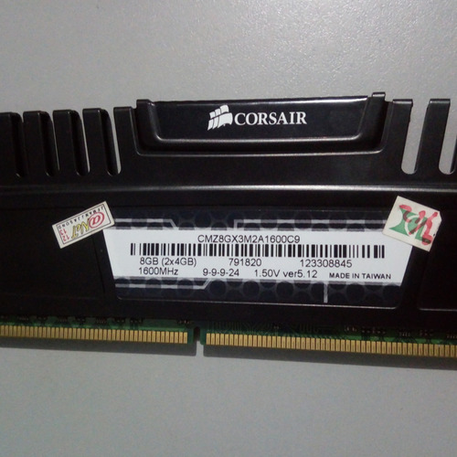 Imagem 6 de 6 de Memoria Ram Corsair 4gb Vengeance Ddr3 1600mhz
