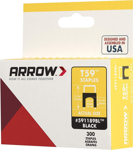 Arrow 591189blss T59 - Grapas Aisladas De Acero Inoxidable G