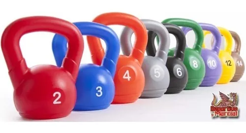 Pesas Rusas De 6 Kg Kettlebell Pvc Goma Crossfit Recubierta