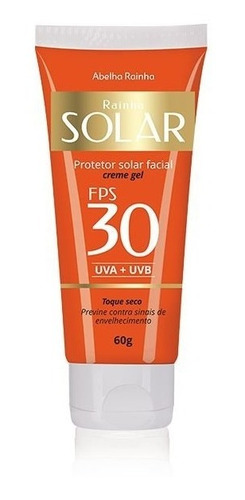 Protetor Solar Facial Fps 30 Creme Gel 60g Abelha Rainha