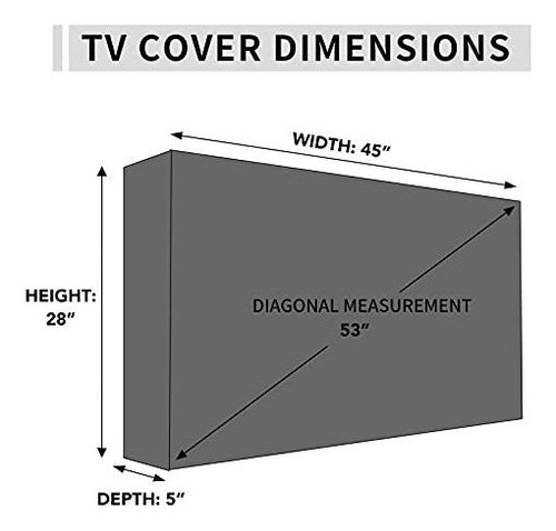 Funda Easy-going Para Tv Para Exteriores Sin Quitar Negra