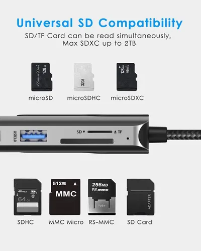 Adaptador Usb C A Hdmi Ethernet Rj45 Macbook Usb Win