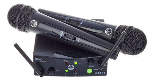 Microfonos De Mano Inalambrico Akg-set De 2 - Wms40dual