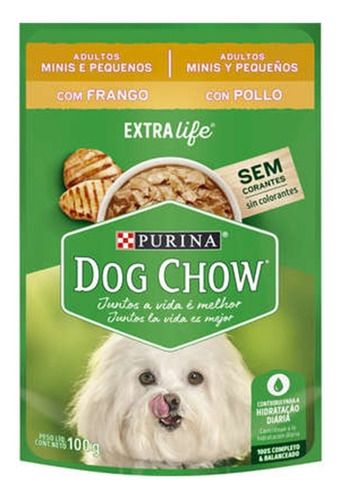 Imagem 1 de 1 de Alimento Dog Chow Vida Saudável Sana Raças pequenas para cachorro adulto de raça pequena sabor frango em saco de 100g