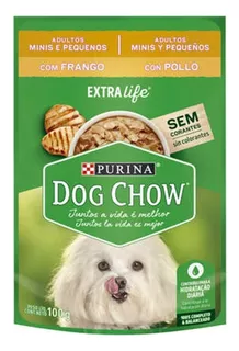 Alimento Dog Chow Vida Saudável Sana Raças pequenas para cachorro adulto de raça pequena sabor frango em saco de 100g