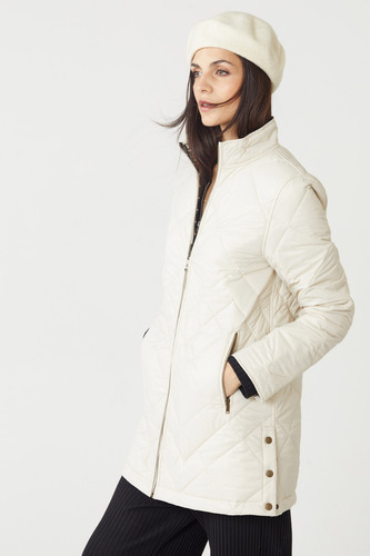 Tapado Reversible Campera Mujer Abrigo Liviano 23138