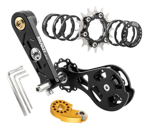 De Conversión Única Para Bicicleta Con Llave, Negro 16t