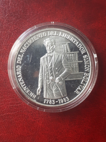 Moneda Venezuela 1983 100 Bolivares Proof Plata