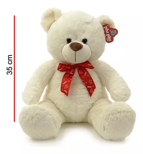 OSO PELUCHE ROJO 35CM