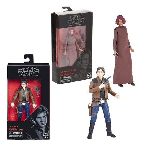 Figuras Star Wars Han Solo Y Vice Admiral The Black Series 