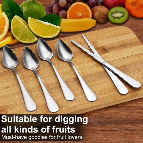 Juego De Cubiertos De Acero Inoxidable Con Forma De Pomelo,