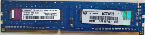 Memorias Ram 2gb 1rx8 Pc3 10600u -9-10-a0 Marca Kington Hp