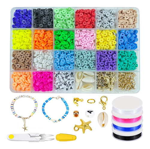 Kits De Cuentas De Arcilla 4250+ Piezas 6 Mm 20 Colores...