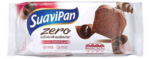 Bolo Sobremesa Zero Açúcar 250gr Sabor Chocolate Suavipan